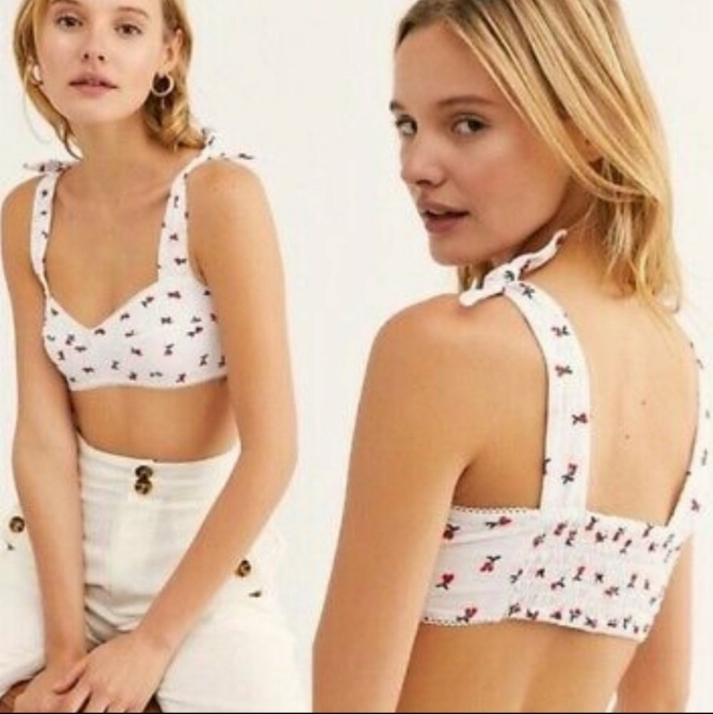 Free People Britt Cherry Bra M NWT
